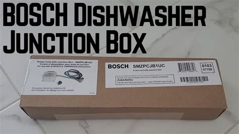 how to add add junction box accessory for dishwasher|bosch 11031987 junction box kit.